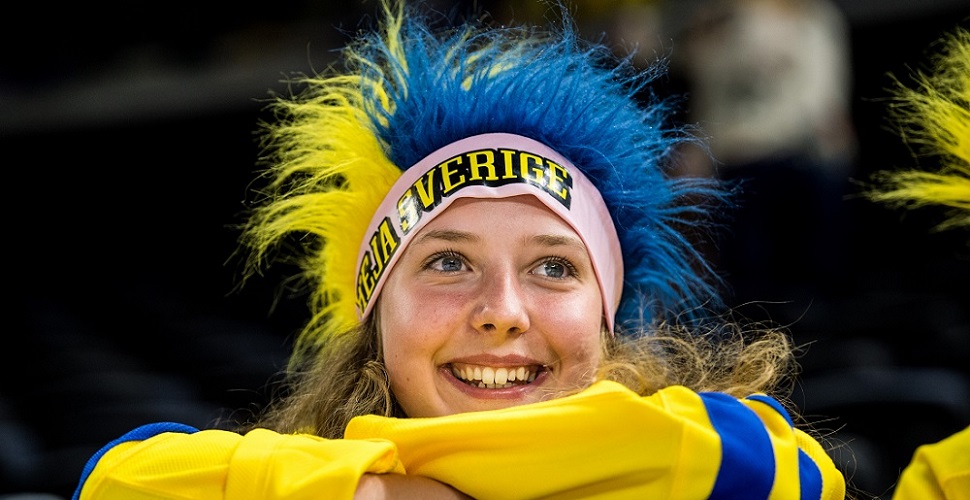 Svenskat fan under hockey VM