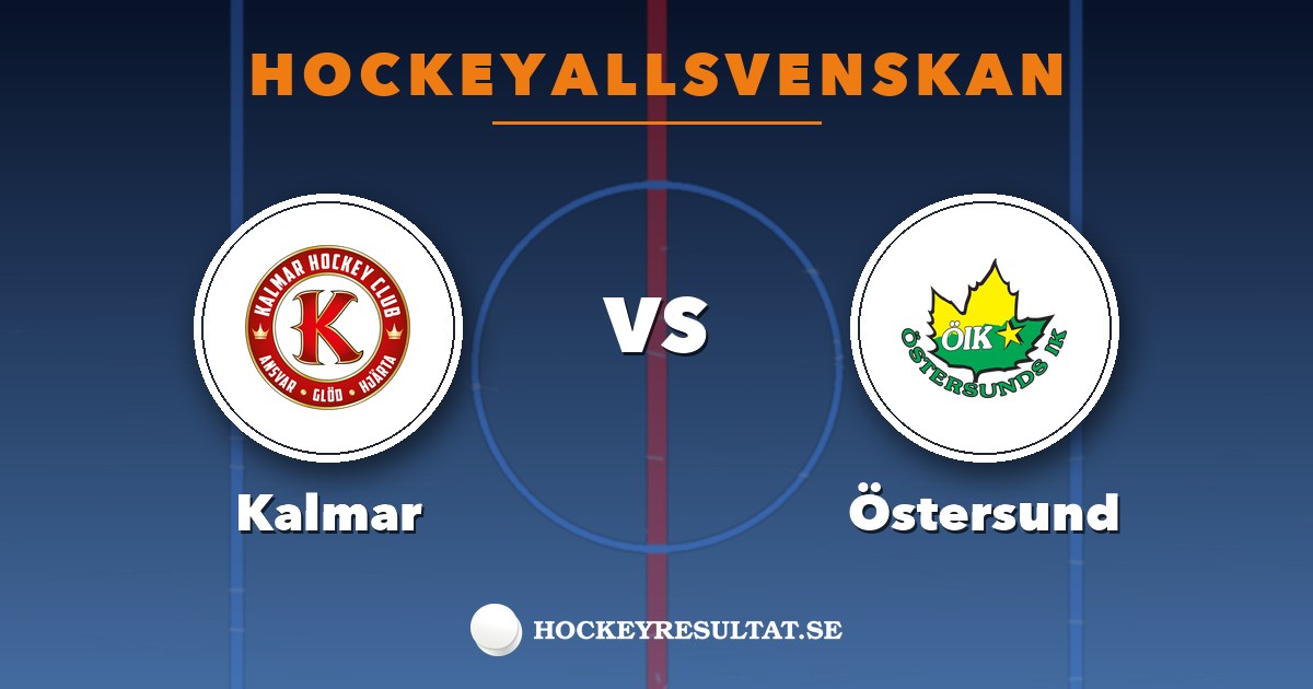 Hockeyallsvenskan: Kalmar – Östersund. Grafik: Hockeyresultat.se