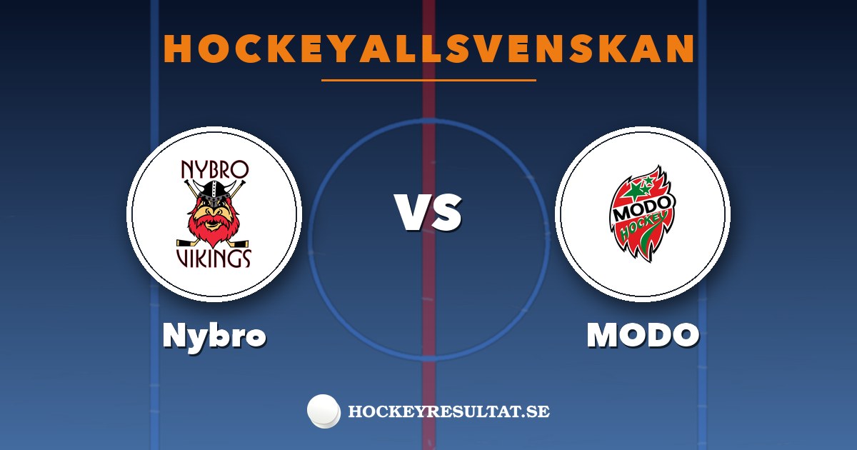 Hockeyallsvenskan: Nybro – MODO. Grafik: Hockeyresultat.se