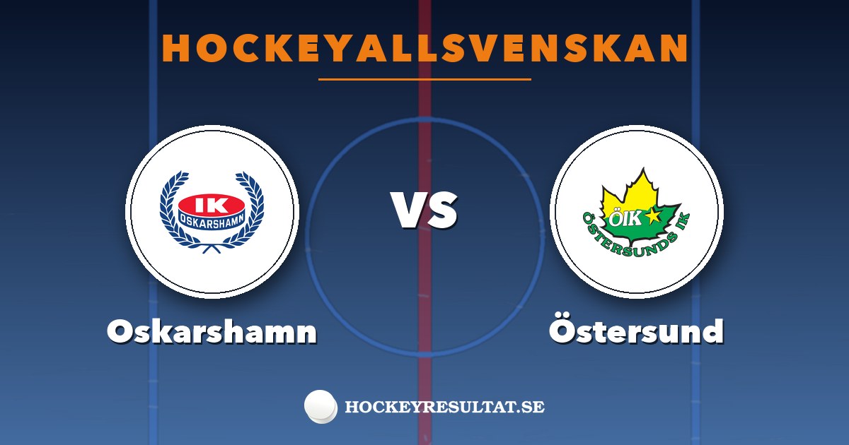 Hockeyallsvenskan: Oskarshamn – Östersund. Grafik: Hockeyresultat.se