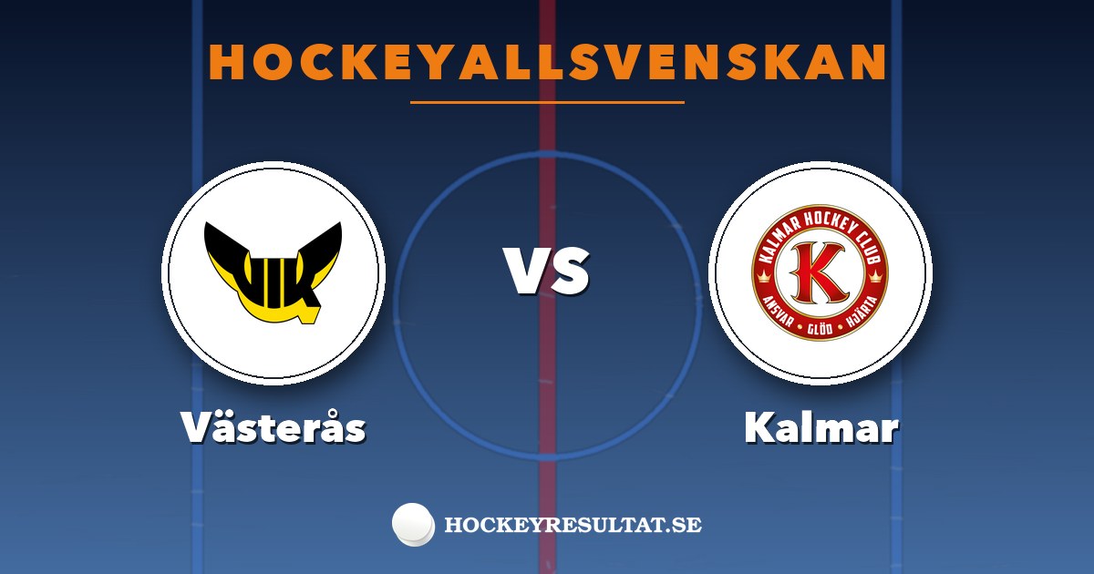 Hockeyallsvenskan: Västerås – Kalmar. Grafik: Hockeyresultat.se