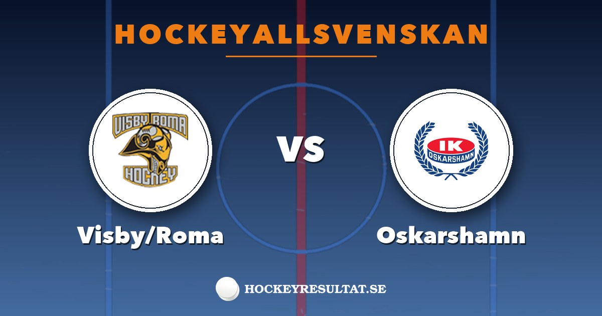 Hockeyallsvenskan: Visby/Roma – Oskarshamn. Grafik: Hockeyresultat.se