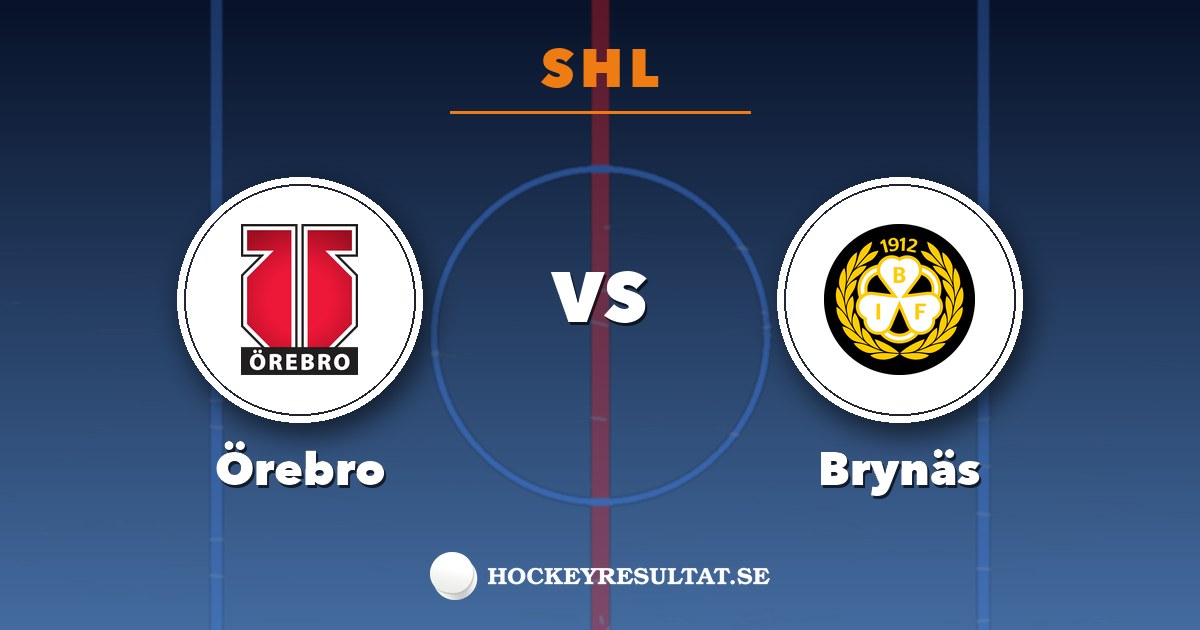 SHL: Örebro – Brynäs. Grafik: Hockeyresultat.se