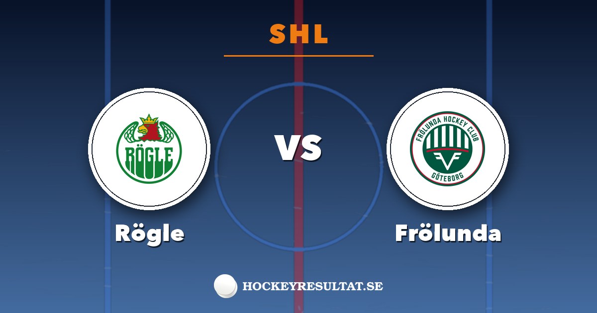 SHL: Rögle – Frölunda. Grafik: Hockeyresultat.se