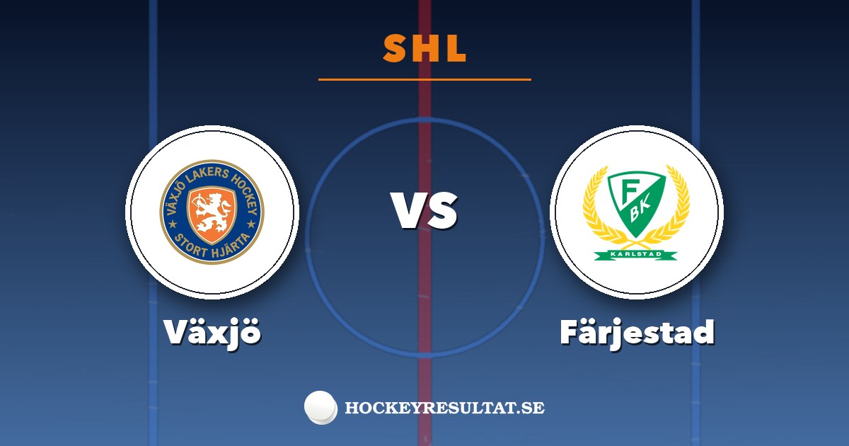 SHL: Växjö – Färjestad. Grafik: Hockeyresultat.se